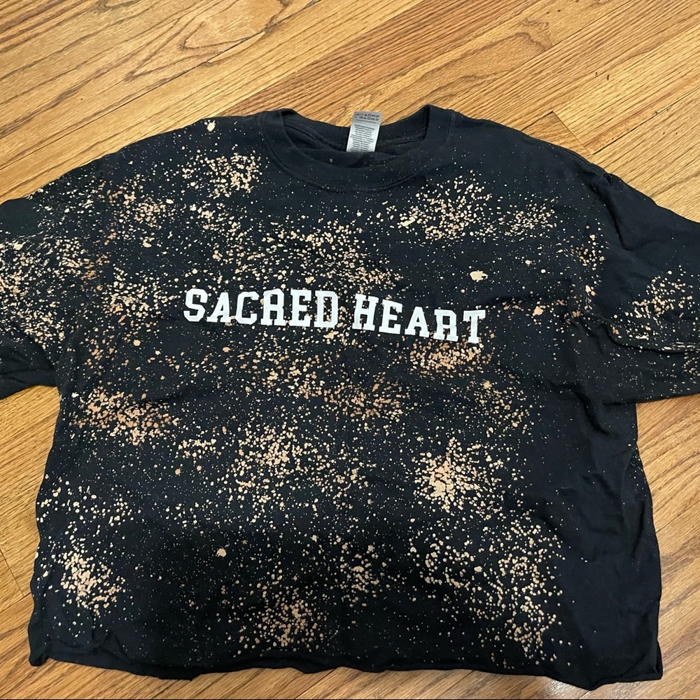 Tie dye Sacred Heart University crop top
